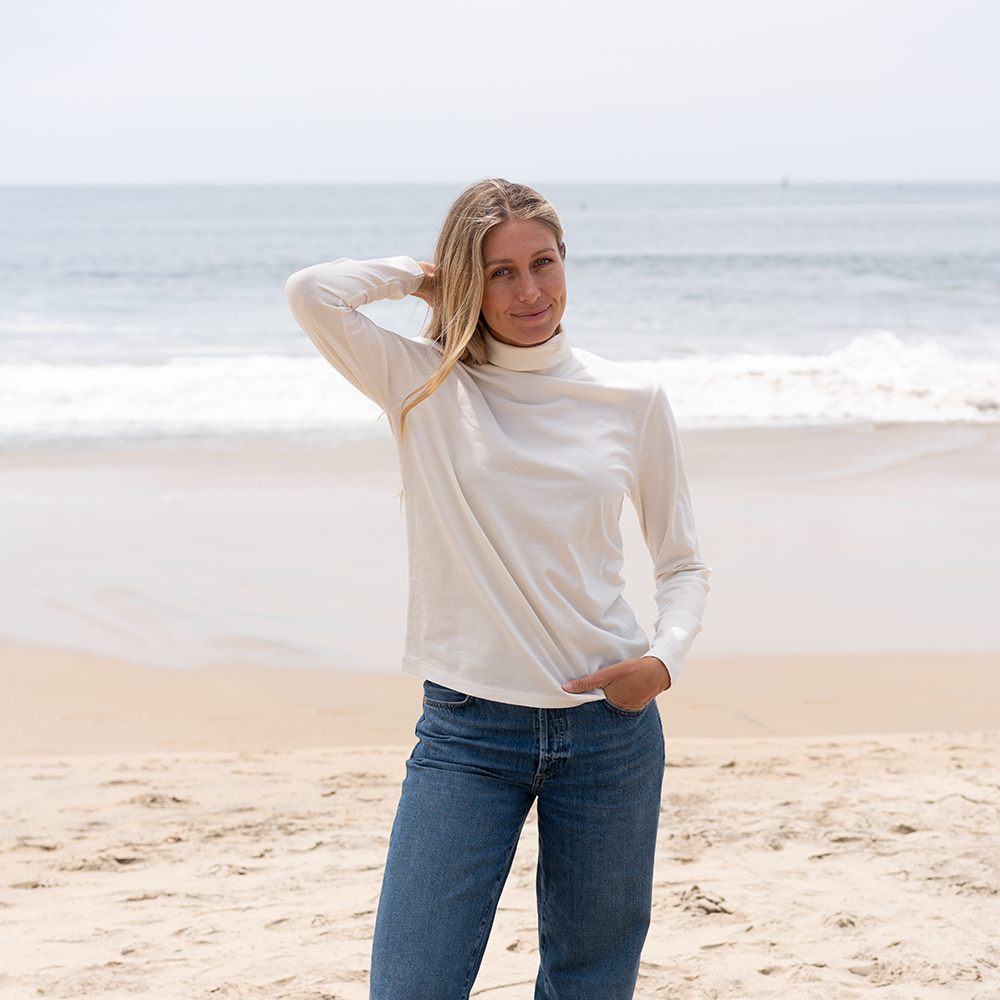 #color_sugar Womens Long Sleeve Turtle Neck full view