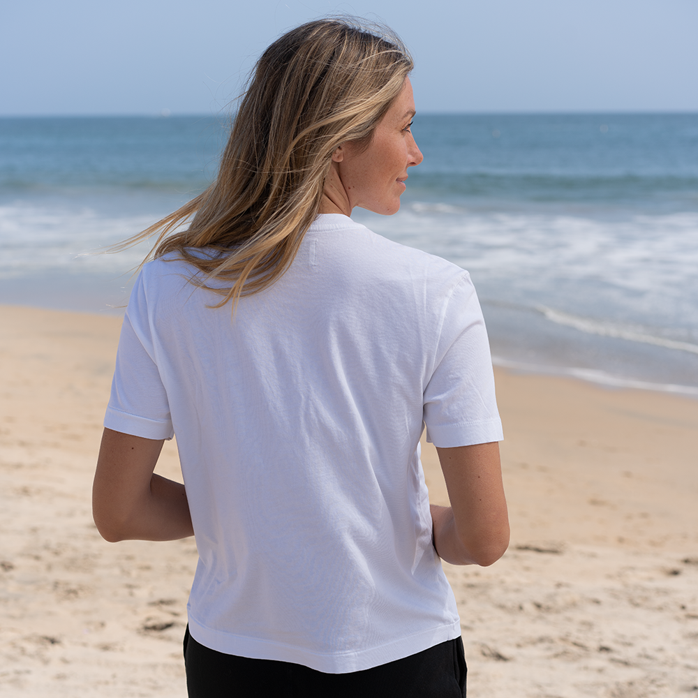 #color_white Womens Box Tee Back