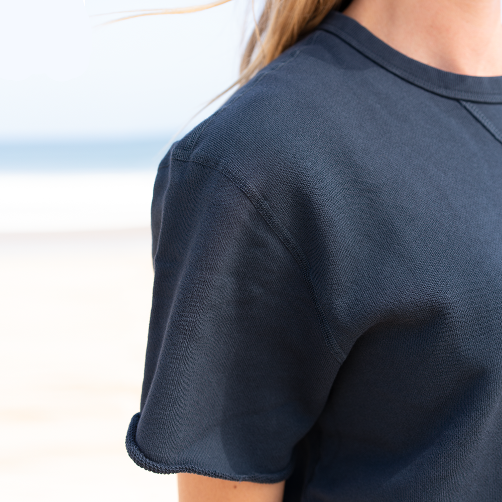 #color_navy-blue Unisex French Terry Box Tee close view