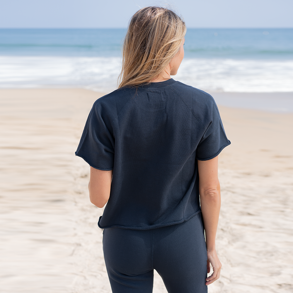 #color_navy-blue Womens French Terry Raglan Tee Back