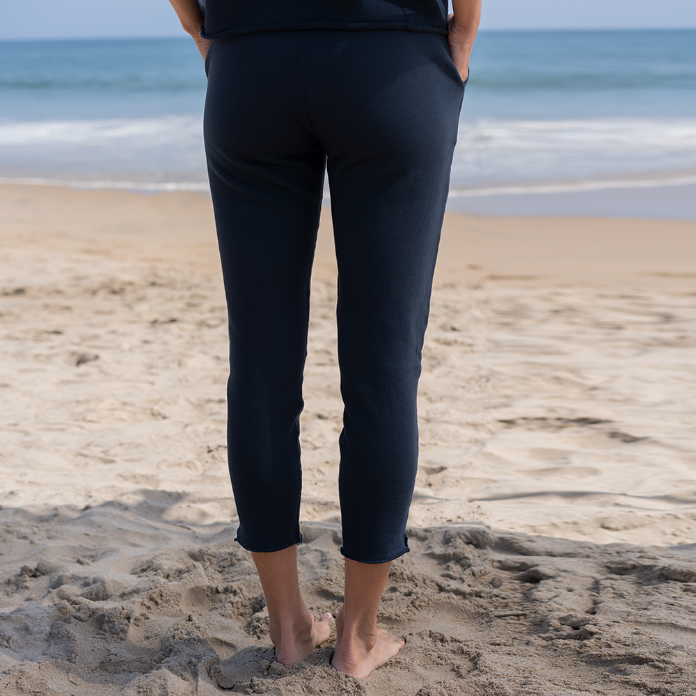 #color_navy-blue Womens French Terry Track Pant back