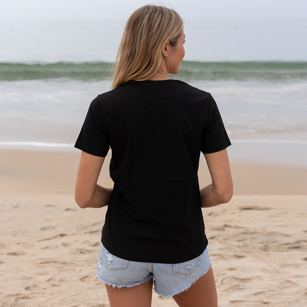 #color_black organic cotton t-shirt back