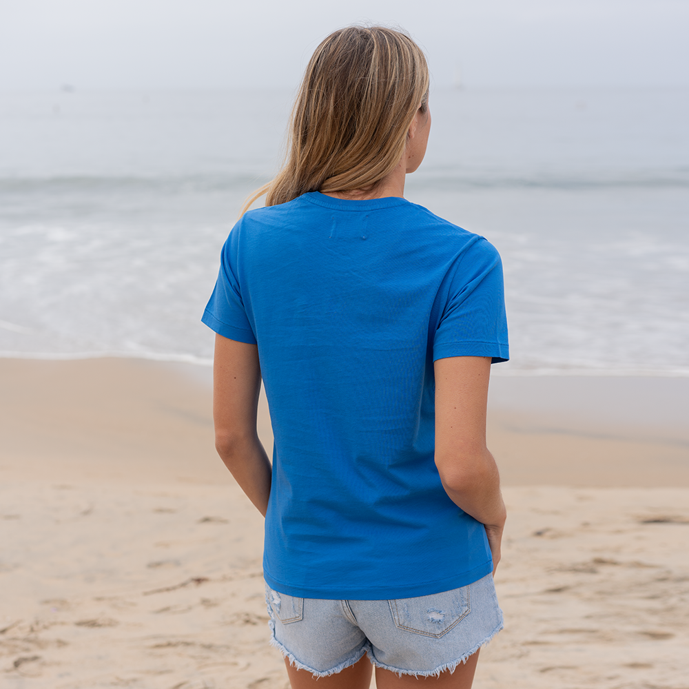 #color_royal-blue organic cotton t-shirt Back